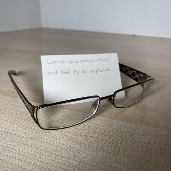 Gucci GG2809 HBC Eyeglasses Gold Brown Frames Only 56-16-130 Made in Italy - Picture 1 of 8